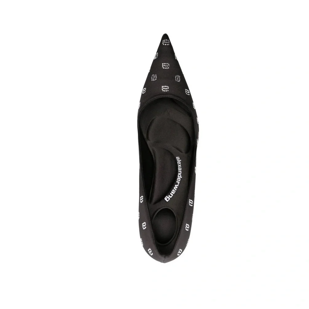 Alexander Wang Women's Delphine Crystal Logo Embellished Pumps